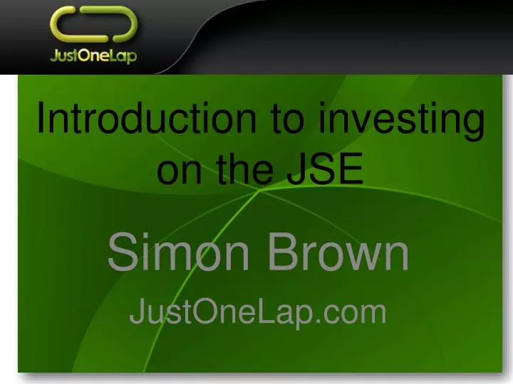 introduction to investing on the jse