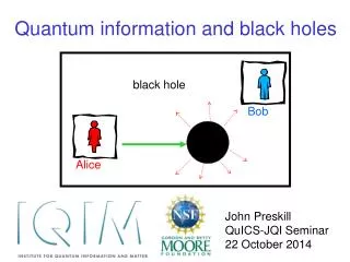 Quantum information and black holes