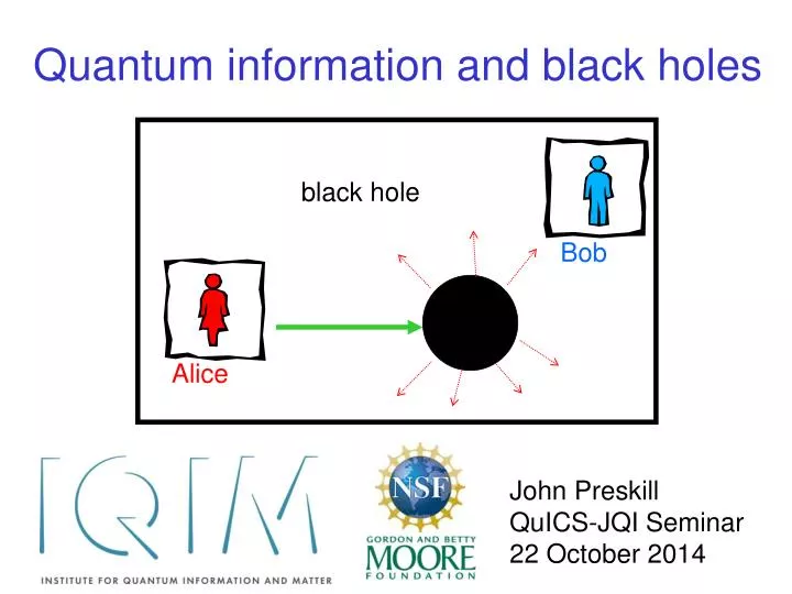 quantum information and black holes