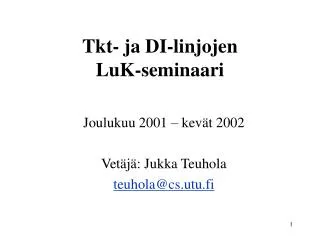 tkt ja di linjojen luk seminaari