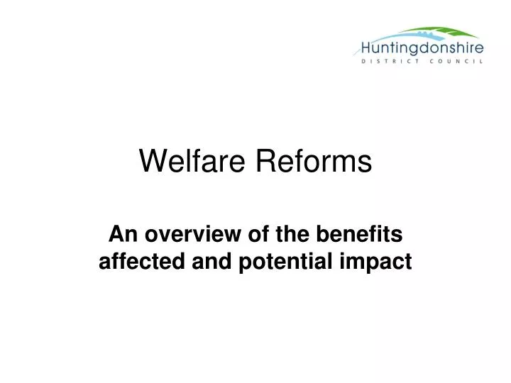 welfare reforms