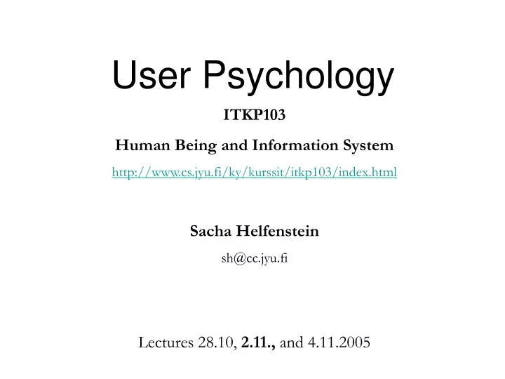 user psychology
