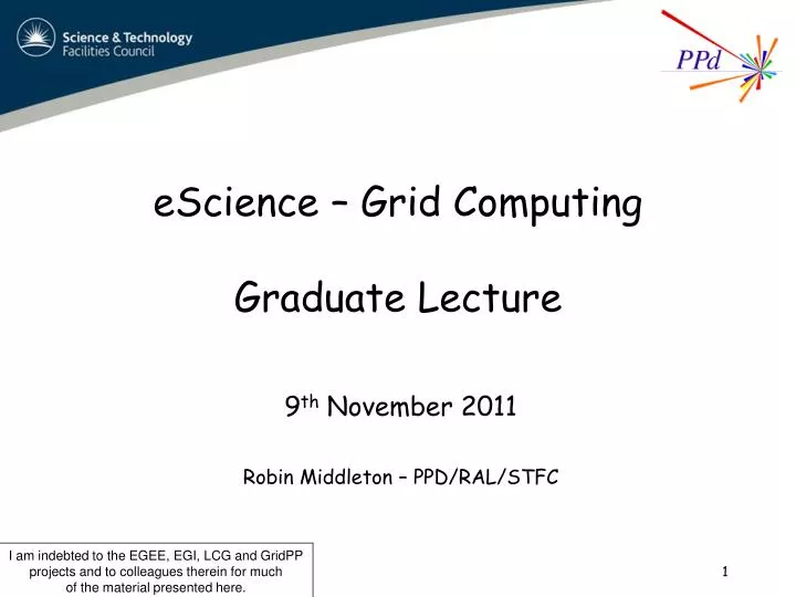 escience grid computing graduate lecture