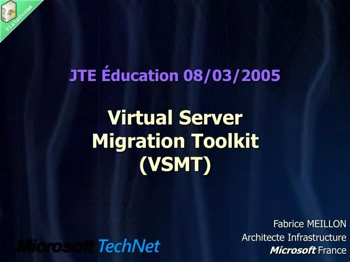 jte ducation 08 03 2005 virtual server migration toolkit vsmt