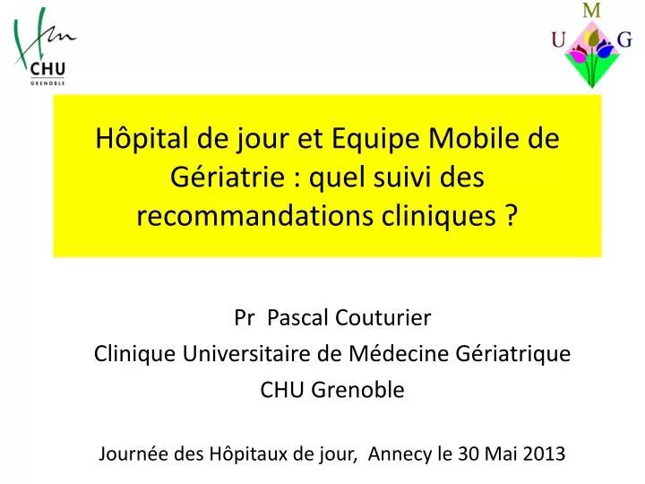 ho pital de jour et equipe mobile de ge riatrie quel suivi des recommandations cliniques