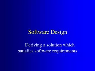 Software Design