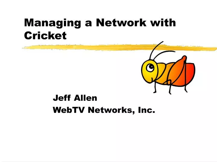 managing a network with cricket