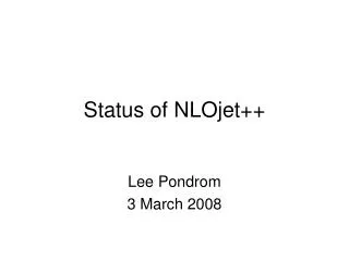 Status of NLOjet++