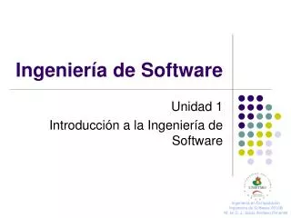 ingenier a de software