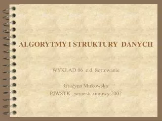 algorytmy i struktury danych