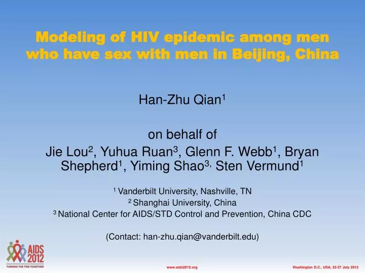 modeling of hiv epidemic among men who have sex with men in beijing china