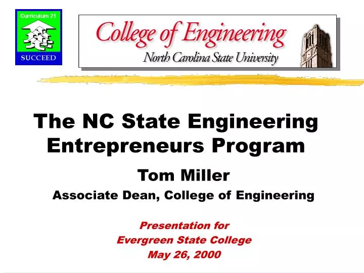 the nc state engineering entrepreneurs program