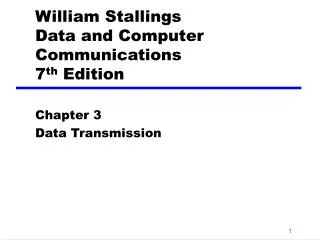 William Stallings Data and Computer Communications 7 th Edition