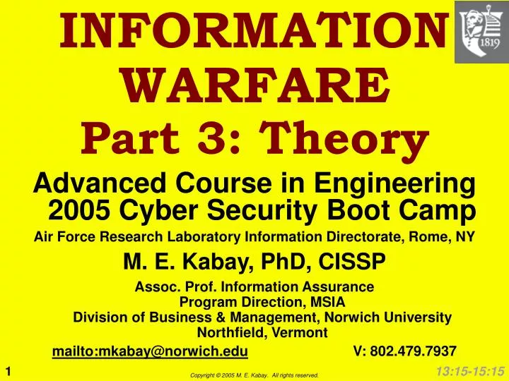 information warfare part 3 theory