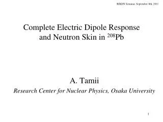 Complete Electric Dipole Response and Neutron Skin in 208 Pb