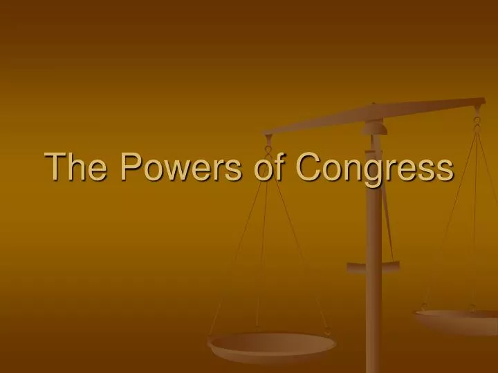 the powers of congress