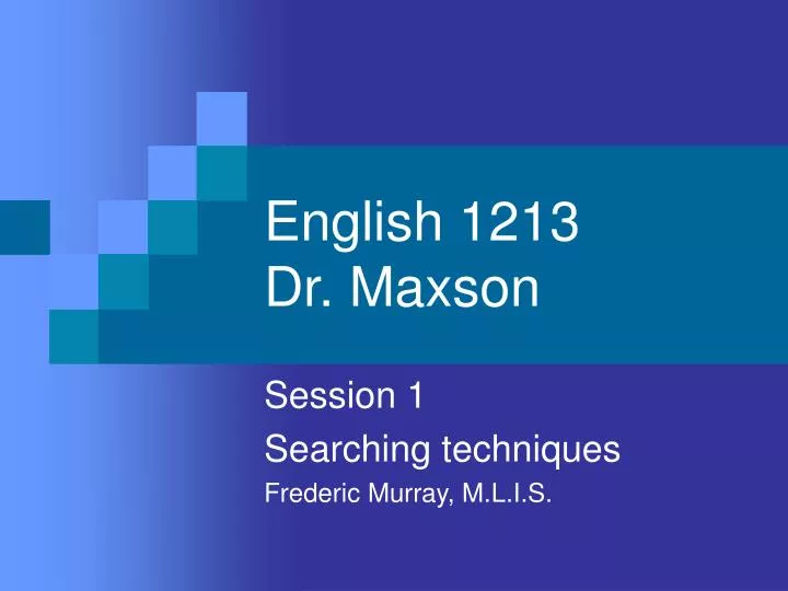 english 1213 dr maxson