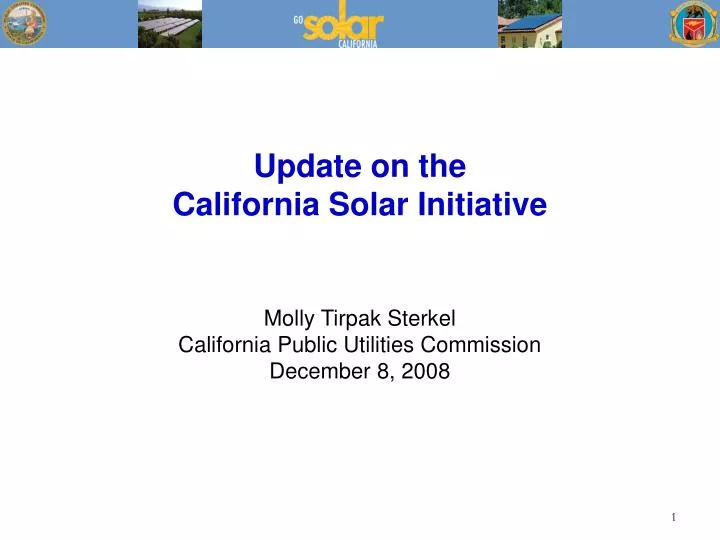 update on the california solar initiative