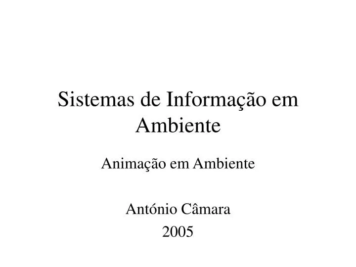 sistemas de informa o em ambiente