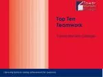 Top Ten Teamwork - slide 1
