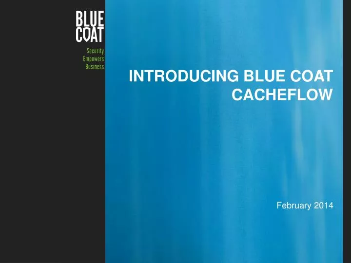 introducing blue coat cacheflow