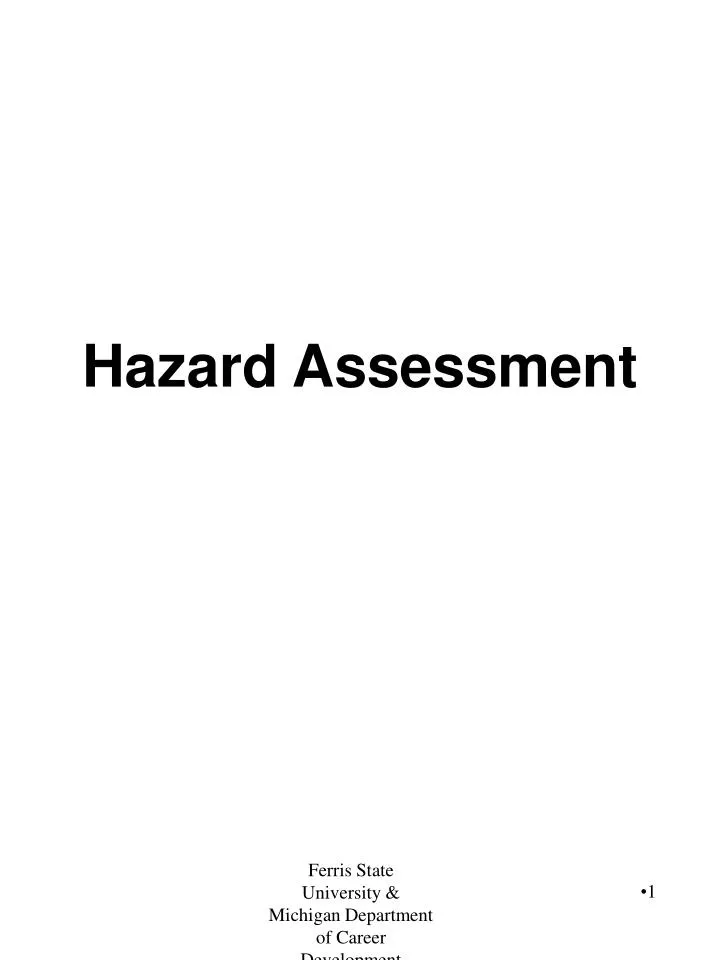 hazard assessment