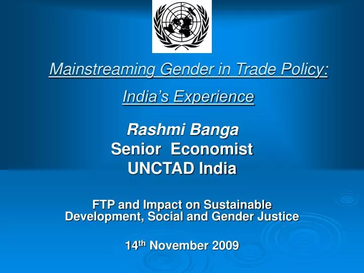 mainstreaming gender in trade policy india s experience