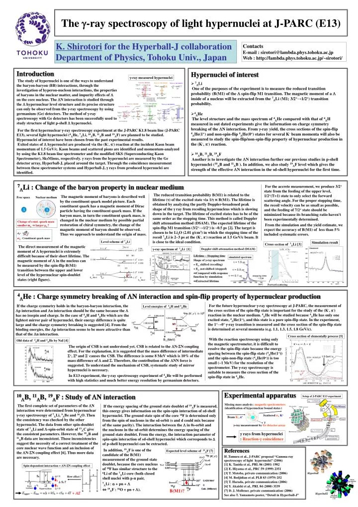 the g ray spectroscopy of light hypernuclei at j parc e13