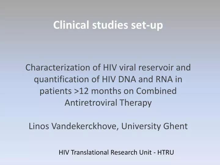 hiv translational research unit htru