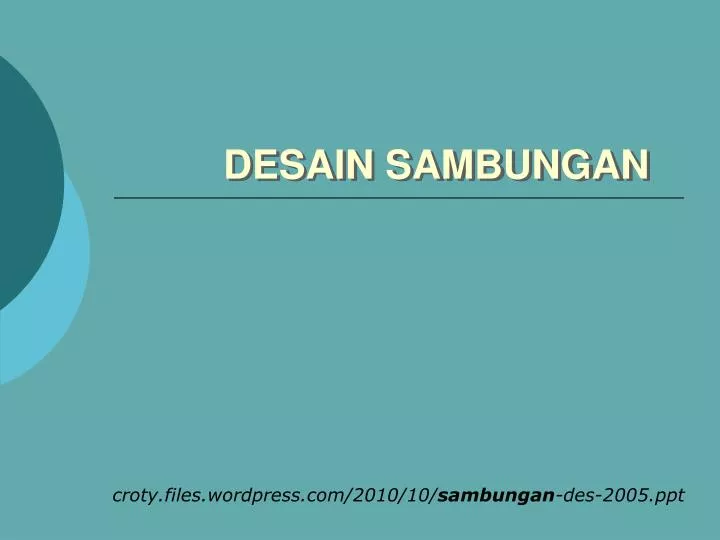 desain sambungan