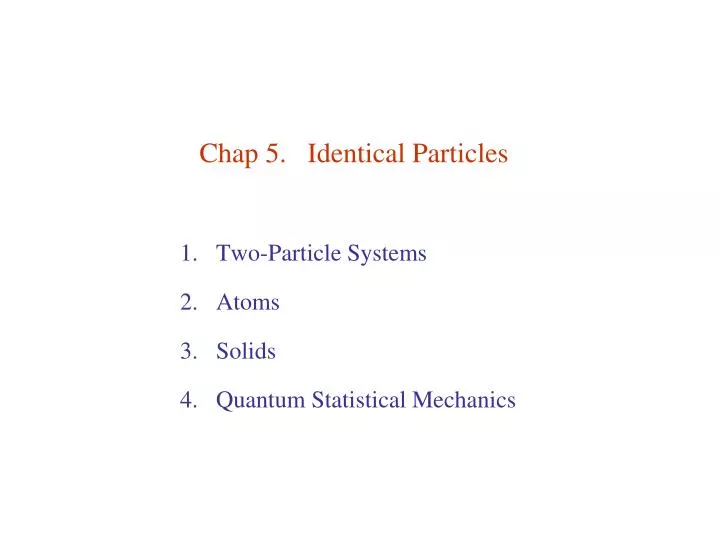 chap 5 identical particles