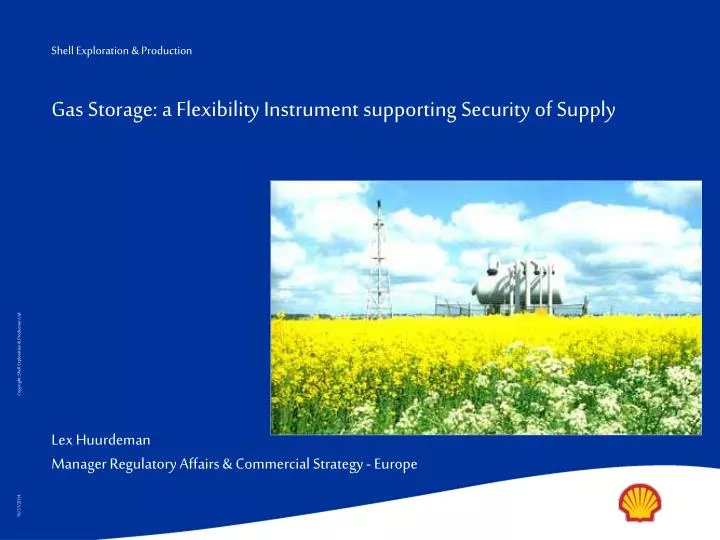 gas storage a flexibility instrument supporting security of supply