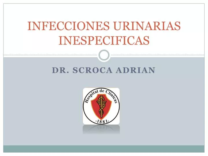 infecciones urinarias inespecificas