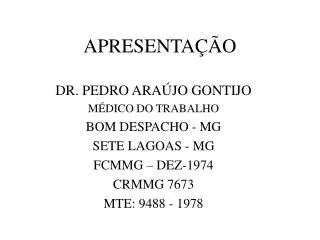 apresenta o