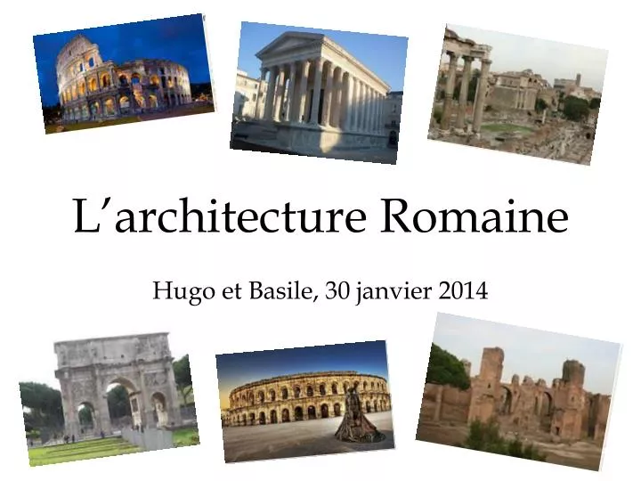 l architecture romaine