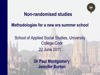 Non-randomised studies
