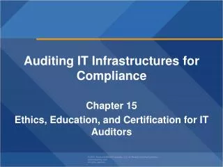 Auditing IT Infrastructures for Compliance Chapter 15