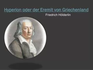 hyperion oder der eremit von griechenland
