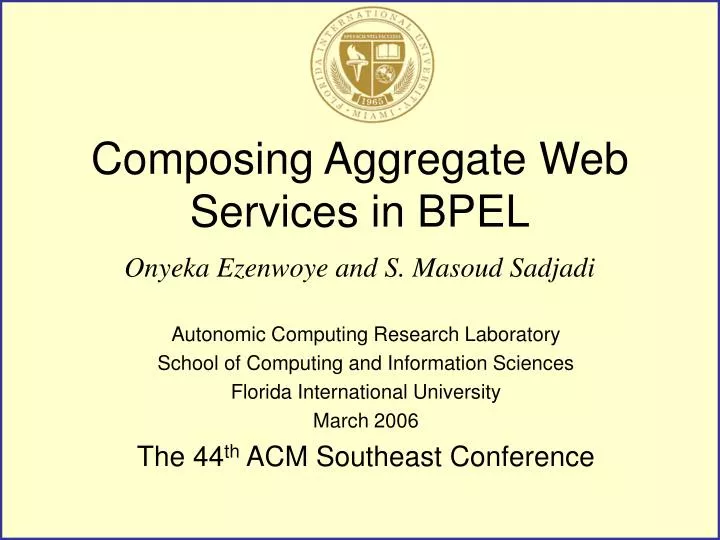 composing aggregate web services in bpel