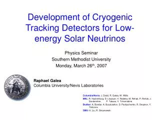 Development of Cryogenic Tracking Detectors for Low-energy Solar Neutrinos