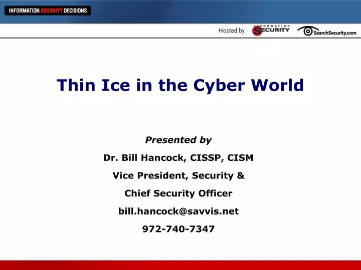 thin ice in the cyber world