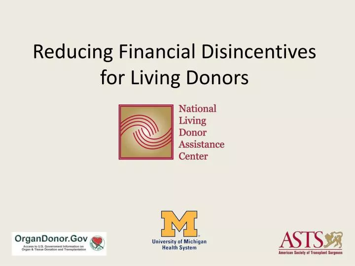 reducing financial disincentives for living donors