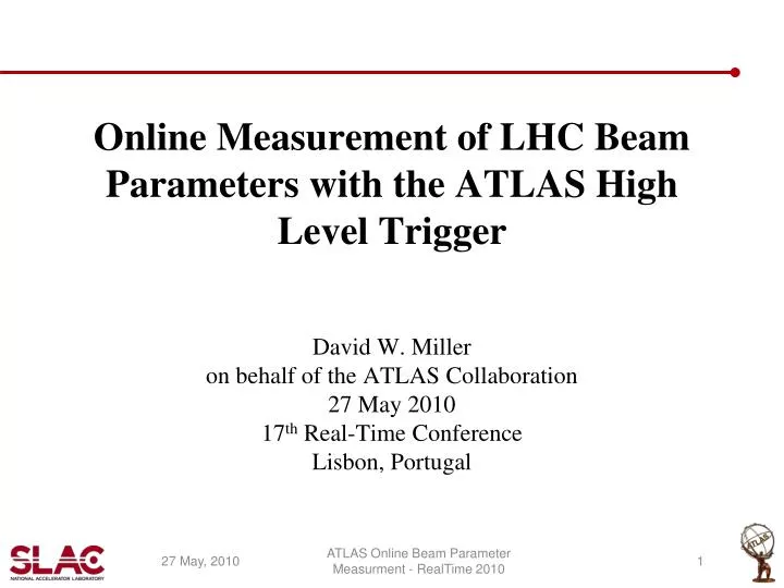 online measurement of lhc beam parameters with the atlas high level trigger