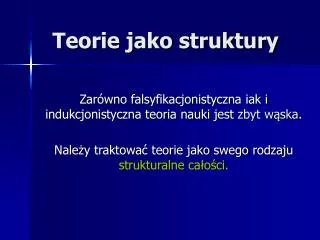 teorie jako struktury
