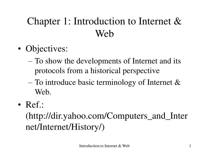 chapter 1 introduction to internet web