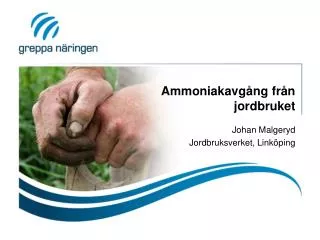 ammoniakavg ng fr n jordbruket