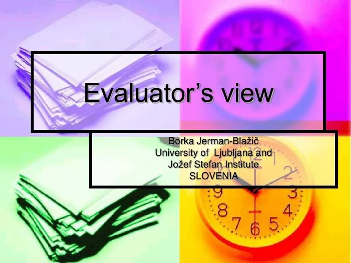 evaluator s view