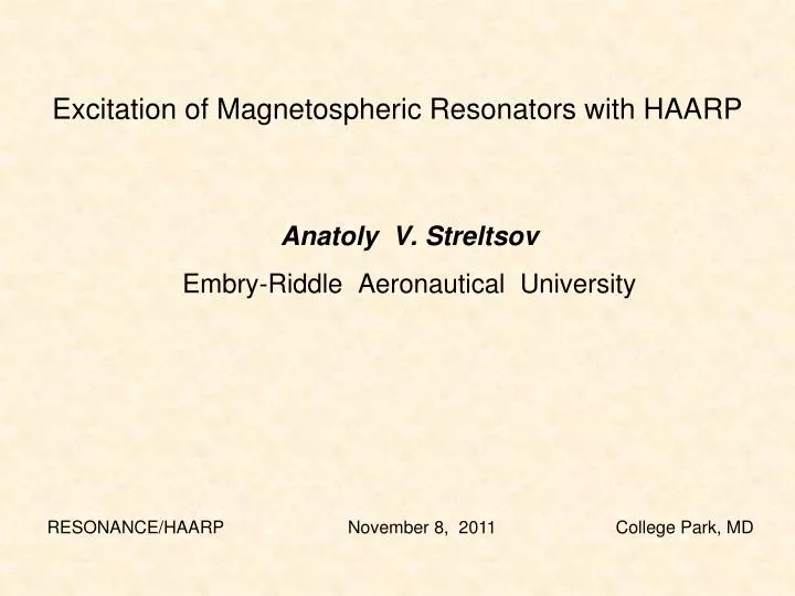 excitation of magnetospheric resonators with haarp