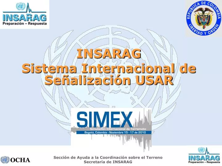 insarag sistema internacional de se alizaci n usar