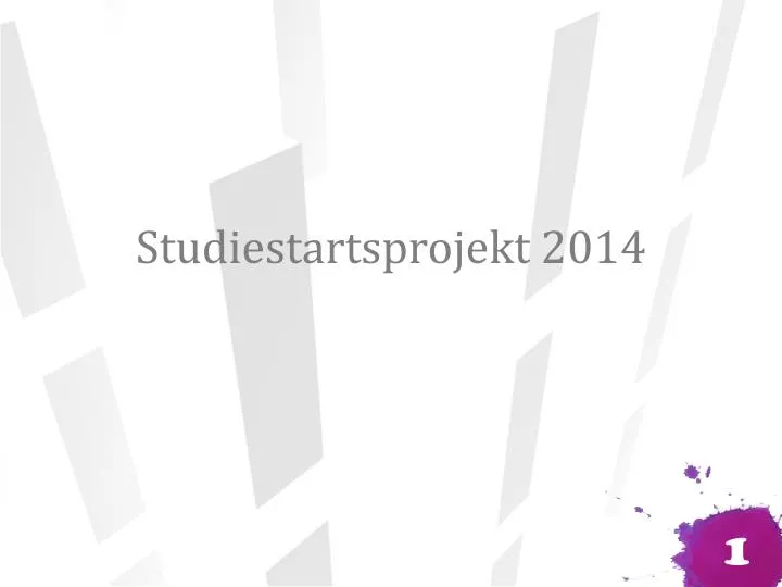 studiestartsprojekt 2014